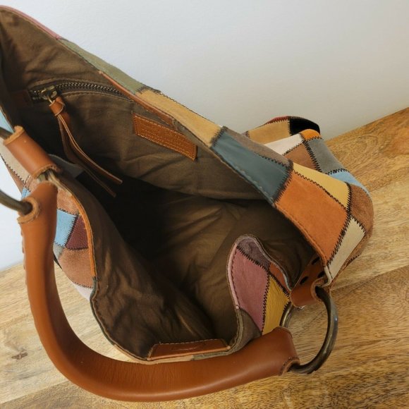 Lucky Brand Leather Patchwork Hobo Bag - Picture 7 of 12